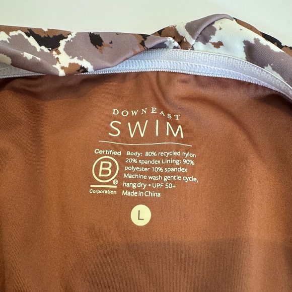 Down East cheetah print swim top large - Picture 4 of 8